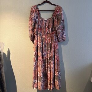 She + Sky Madres Patchwork Milkmaid,Coquette,Cottage Core,Forest Fairy Rodeo L